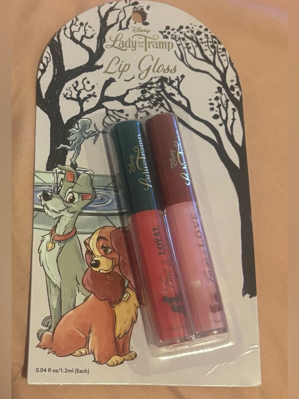 Disney Lady and the Tramp Dual Lip Gloss Set - Red & Coral Pink